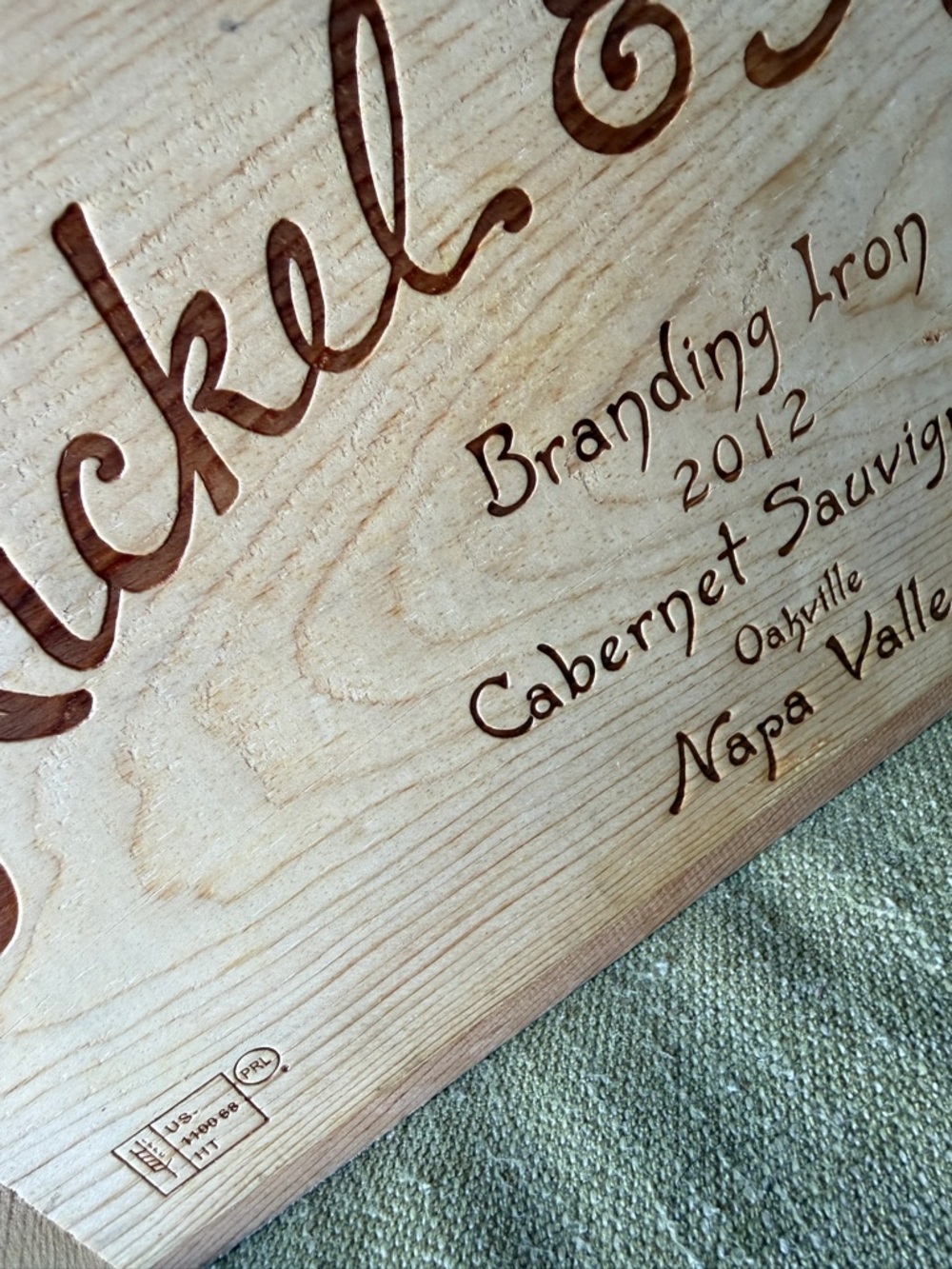 Vintage Nickel & Nickel Cabernet Sauvignon Wood Wine Crate Panel - Picture 5 of 10